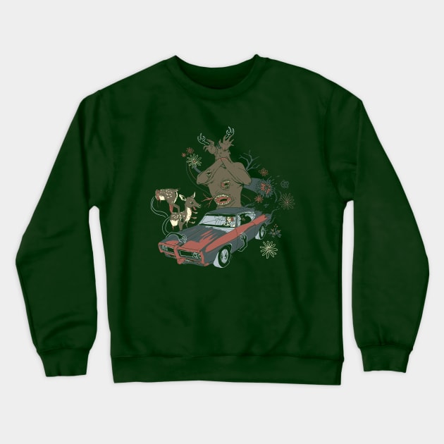 Psilocybe Ride Crewneck Sweatshirt by Hillary White Rabbit